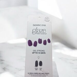 ❤️‍🔥4 for $20 Dashing Diva Semi Cured Gel nails Purple Twist